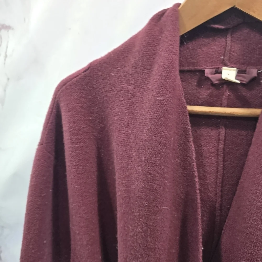 Anthropologie Robe Womens XL Red Moth Wool Blend Housecoat Bath Mayella